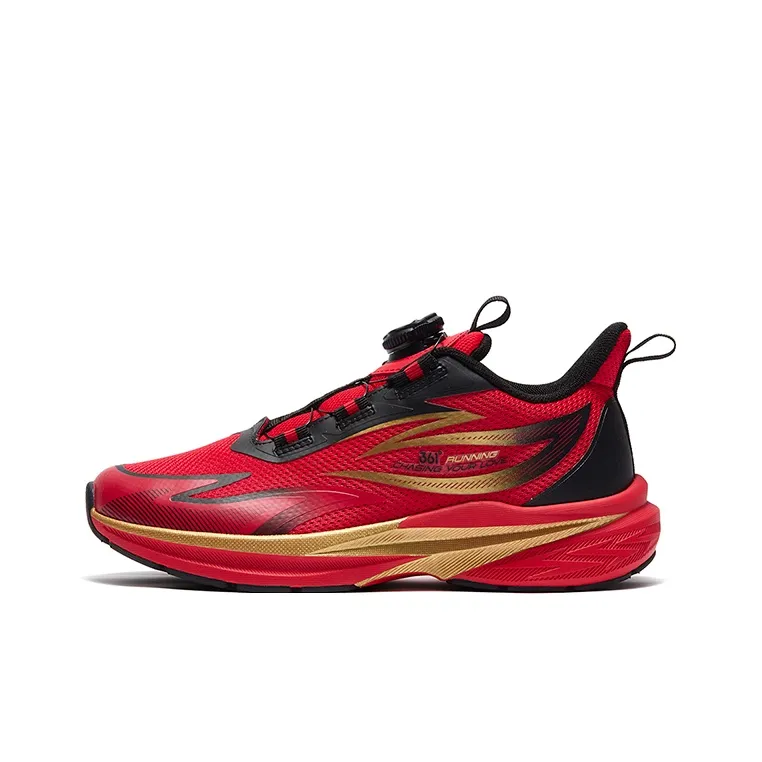 361°KIDS Hayate 1.0 Slip Resistant Shock Absorbers With Abrasion Resistant Properties Low Top Kids' Running Shoes Red