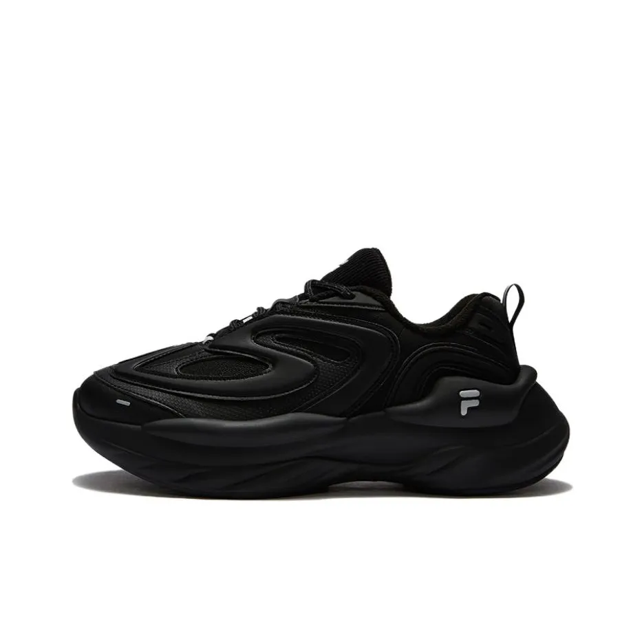 FILA FUSION BUZZARD Meteor Shoes Термический Низкий Топ Тяжелая Подошва Мужские Черные