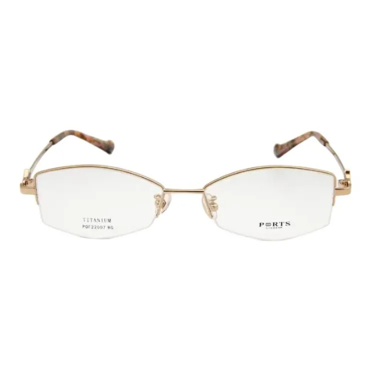PORTS Титан Нерегулярная форма Оправы для очков Женские Розово-золотой