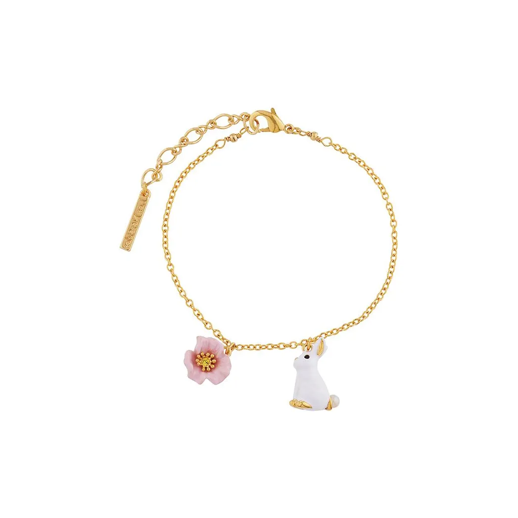LES NEREIDES Gold Plated Brass, Handcrafted Enamel Bracelets Women's Gold