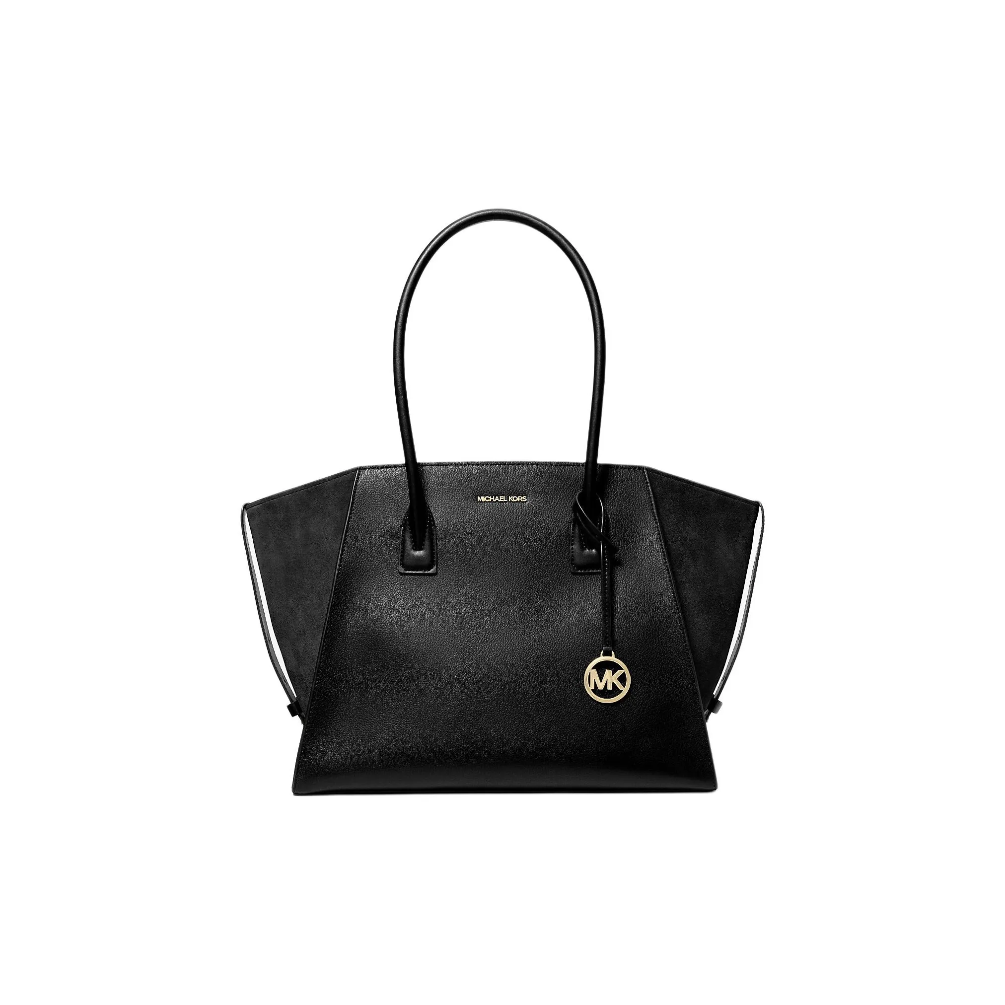 MICHAEL KORS Avril Leather Tote Bag, Shopping Bag, Handbag Extra Large Women's Black