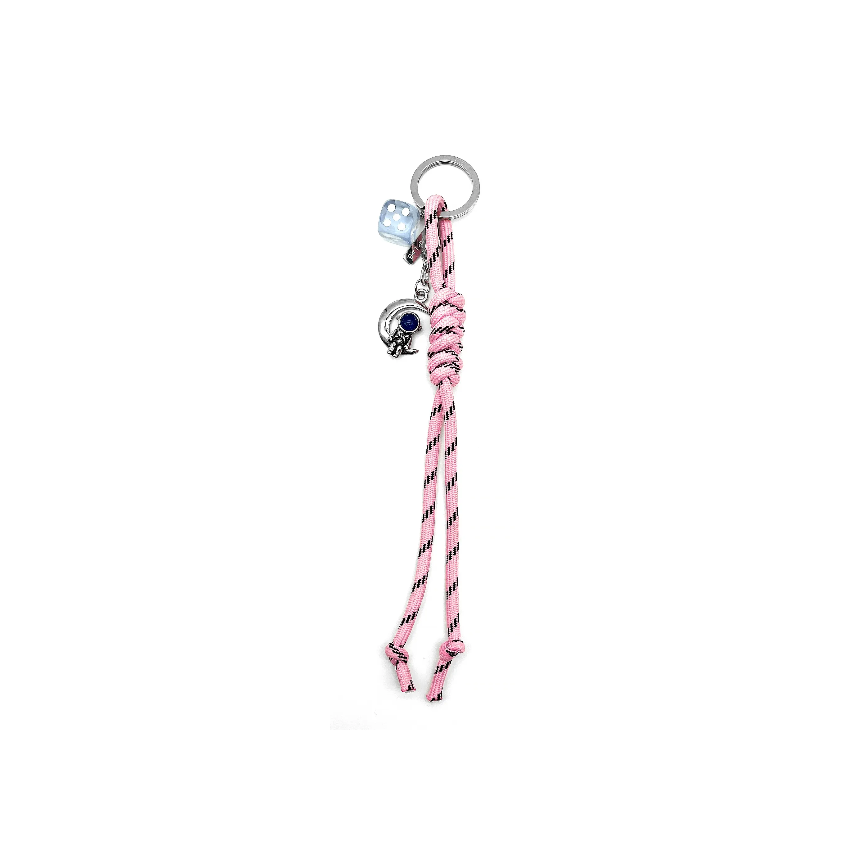 DAP Acrylic Titanium Steel Nylon Keychains Unisex Silver