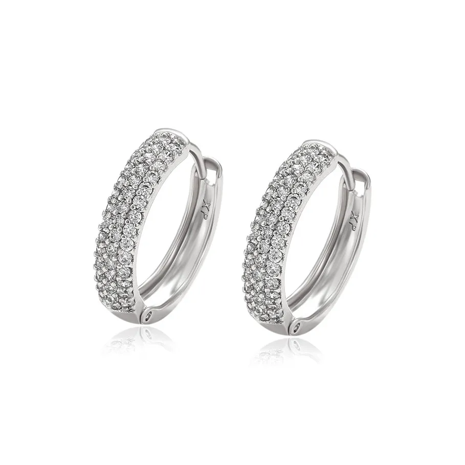 KING OF BLING Сплав с цирконом серьги унисекс удачи