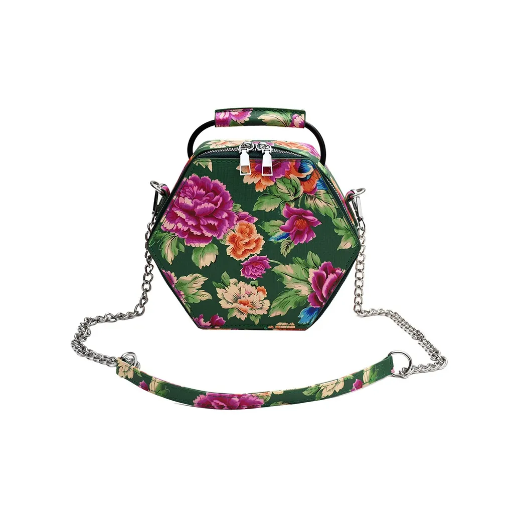 DALO ПУ (полиуретан) Сумка через плечо Сумка Женская с принтом Зеленый Принт Красный Красный Черный