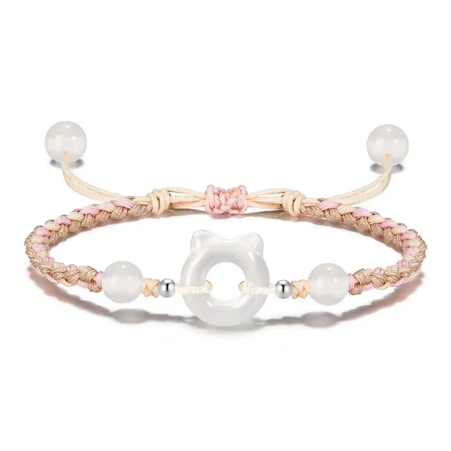 WANLIACC Ткань Kitten Peace Пряжка Браслет Унисекс