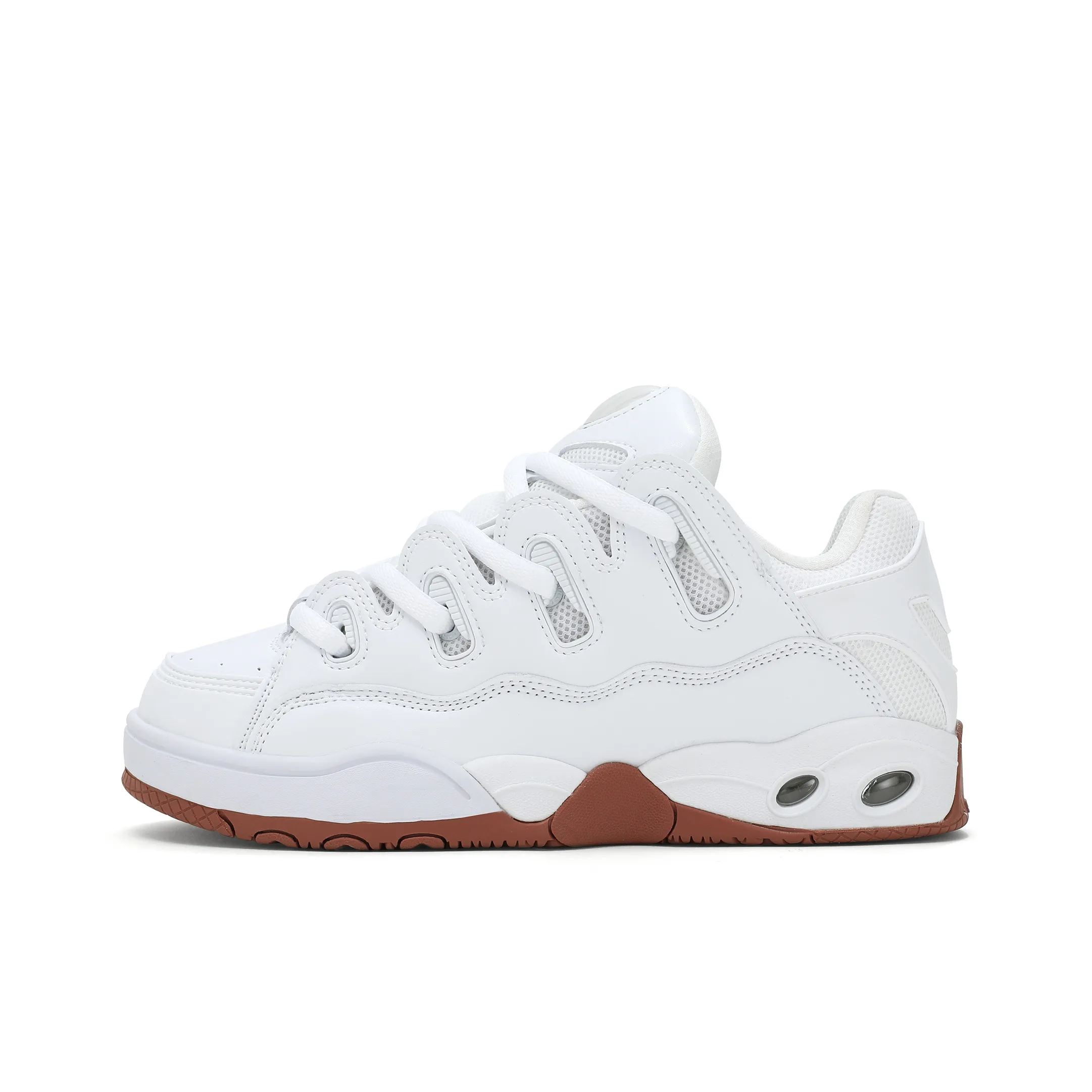 OSIRIS Cushioning Coverage Height Increasing Wear Resistant Slip Resistant Low Top Skateboard Shoes Unisex White
