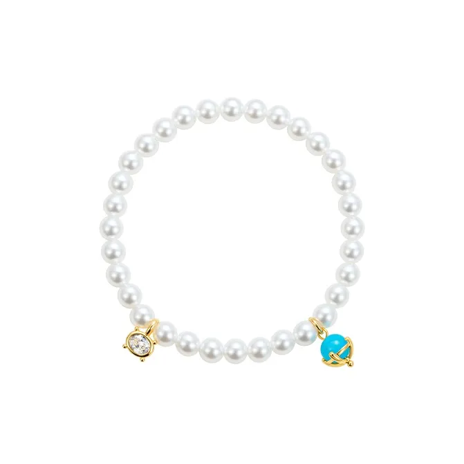 Social Talent 18K Gold Artificial Pearl Bracelets Women's