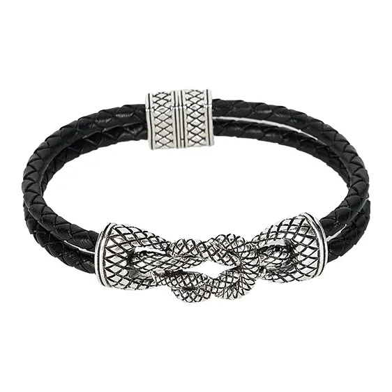 Британский музей Медный с античным серебристым покрытием Браслеты Унисекс