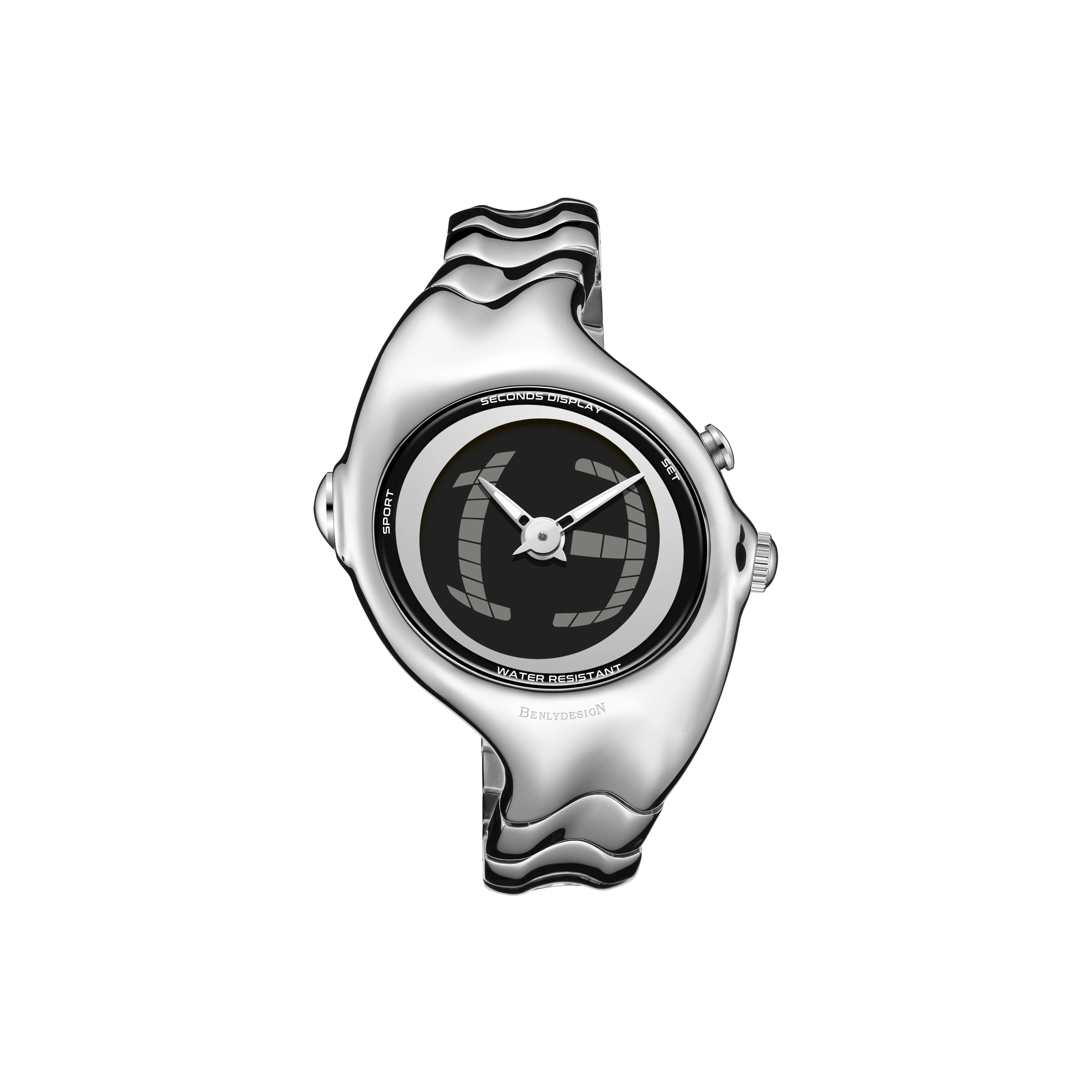 IB BENLYDESIGN Электронный + Кварцевый механизм Мужские часы 40мм*58,8мм*14,6мм Черный