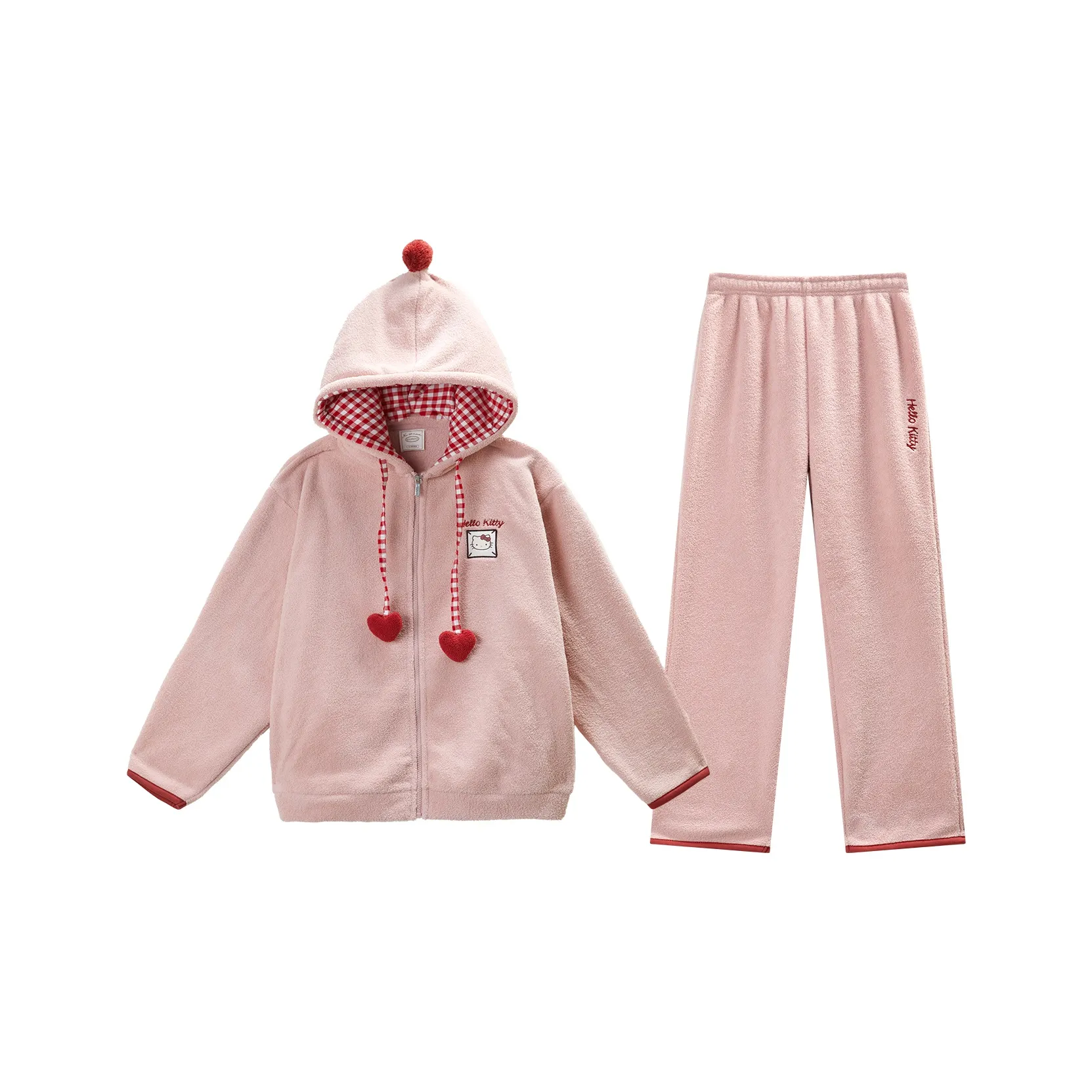 GUKOO x HelloKitty Pajama Set Women's Tangerine Pink