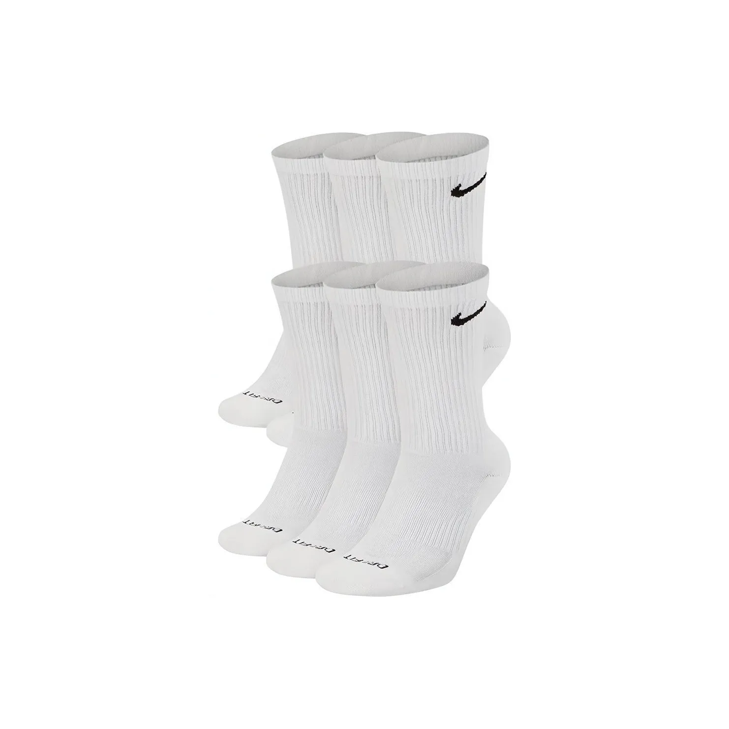 Nike Everyday Plus Mid Calf Socks Men's 1 Set 6 Pack White