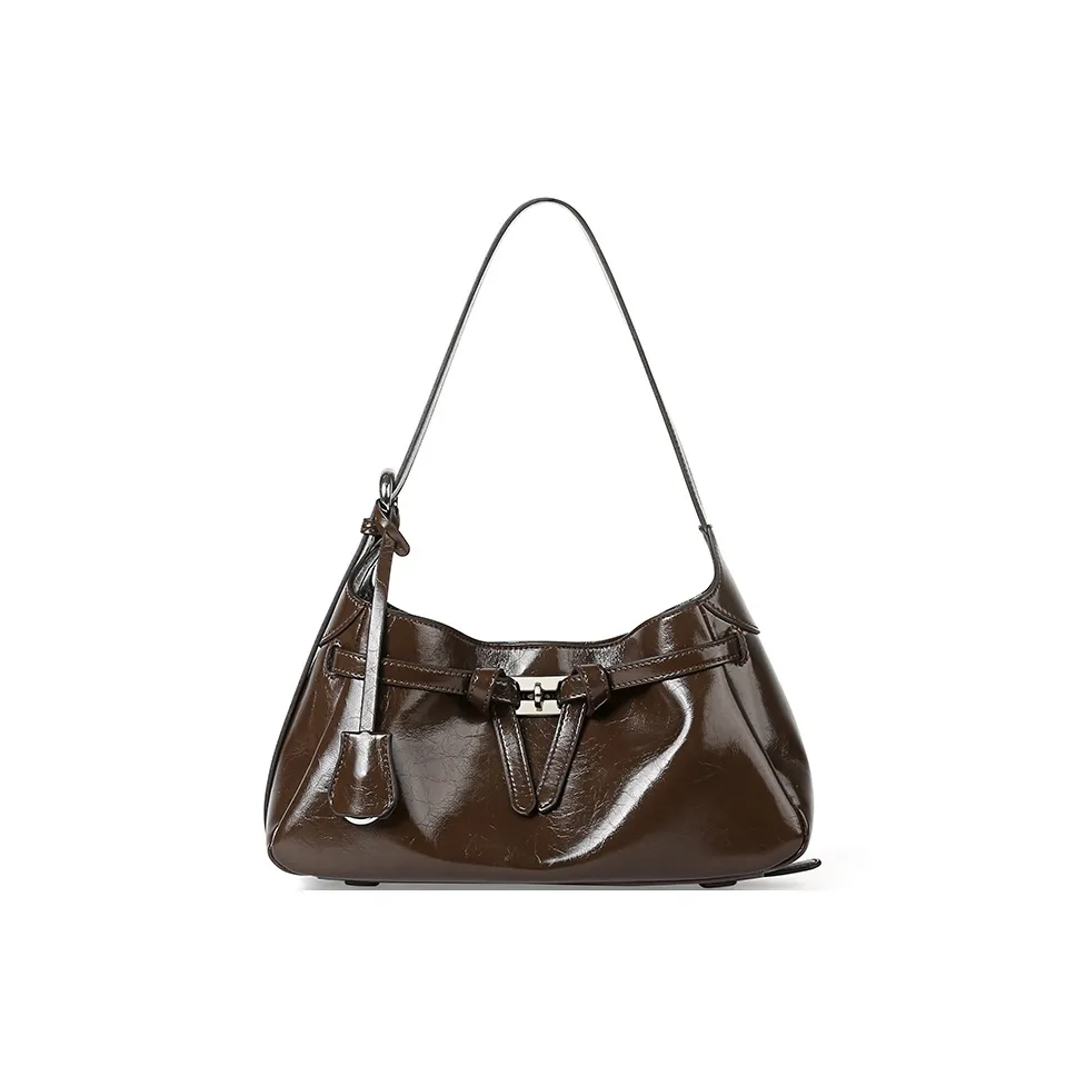 TUCANO Коровья кожа Сумка через плечо Стандартная Женская Темно-кофейный