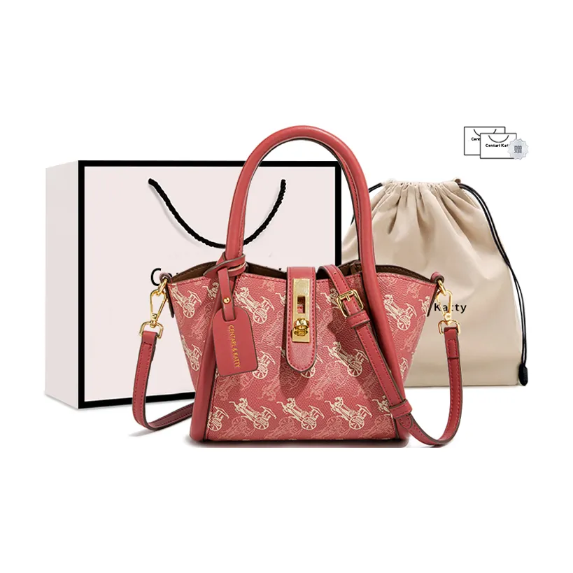 CentarlKatty ПУ (полиуретан) Корзинка-Сумка Одно Плечо Сумка Стандартная Женская Арбузно-Красный