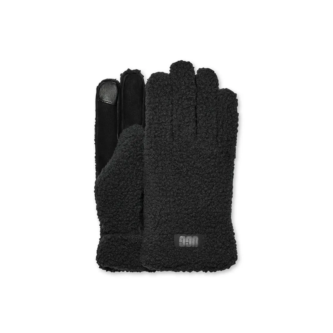 UGG Полиэстер Кожа Вязаные перчатки Мужской Черный