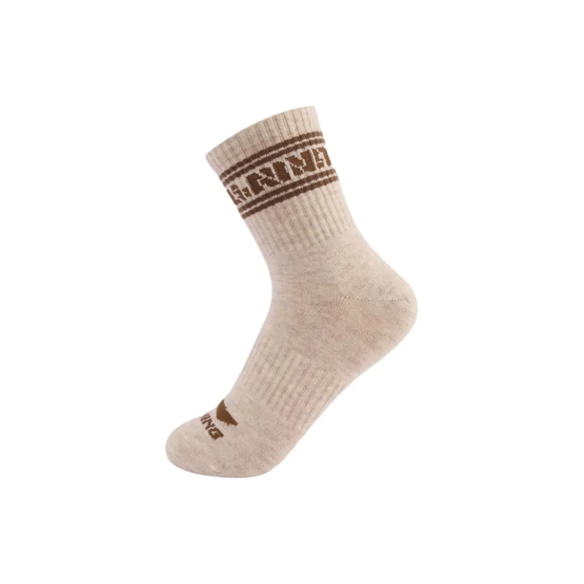 LiNing Running Collection Mid Calf Socks Unisex 1 Pack Dusty Khaki