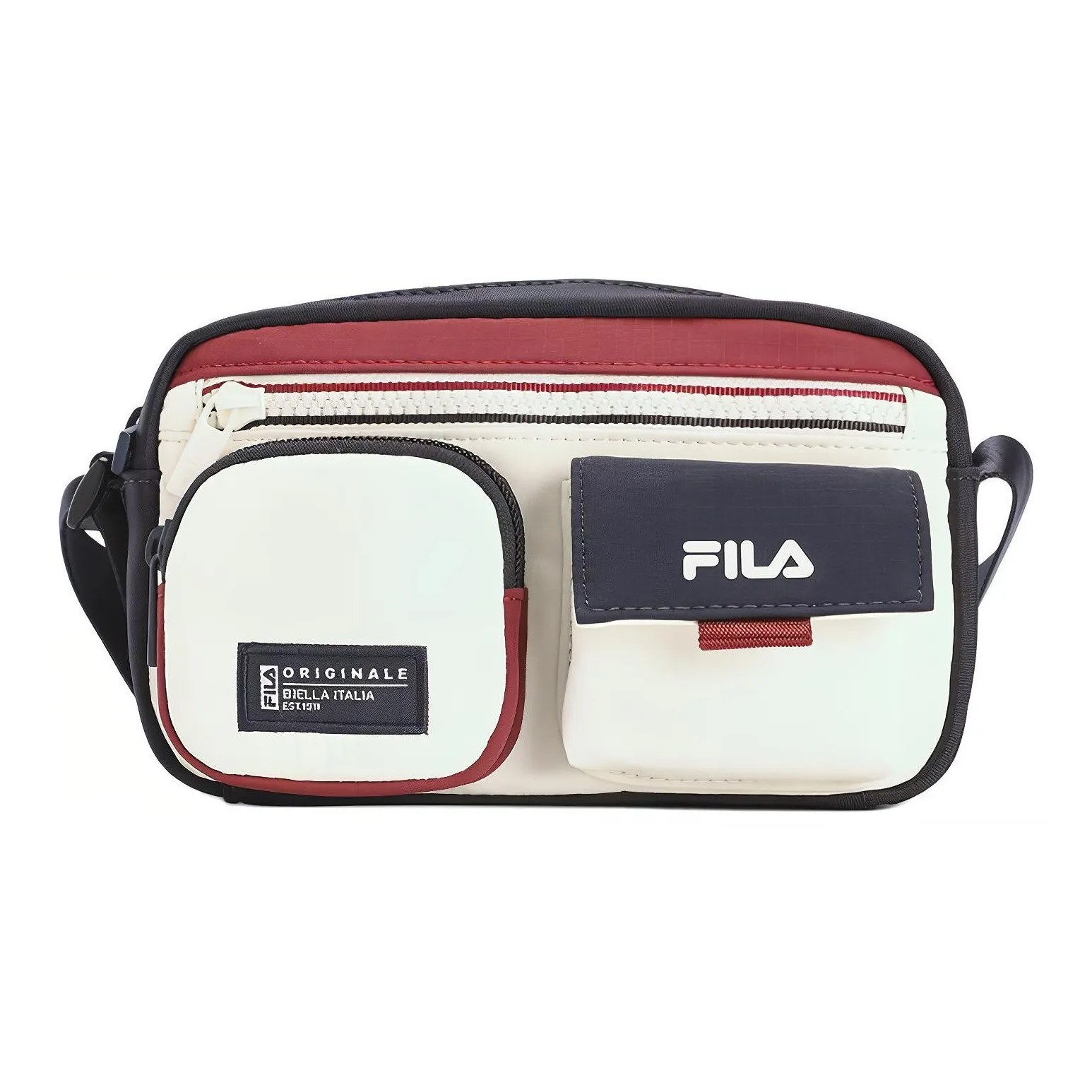 FILA Fabric Shoulder Bag, Crossbody Bag Extra Small Women's Pear Blossom White