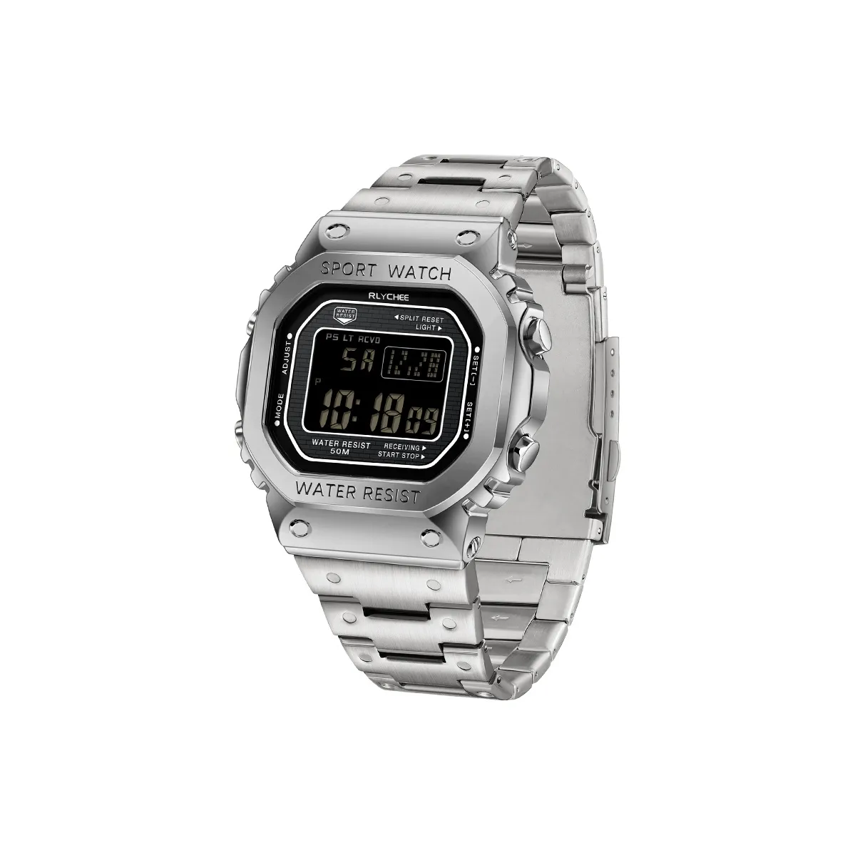 Rlychee Электроника Механизм Мужские часы 44мм*44мм*13мм Черный