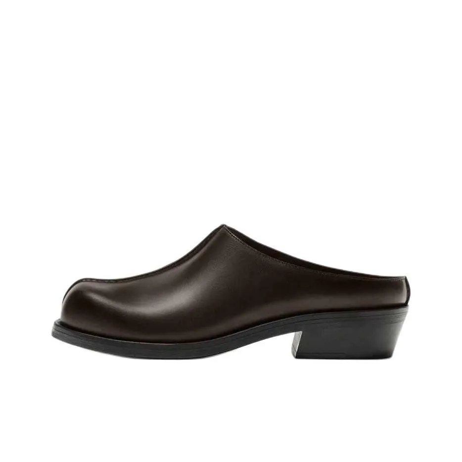 NANUSHKA x ZARA Abrasion Resistant Closed Toe Slippers Men's Brown