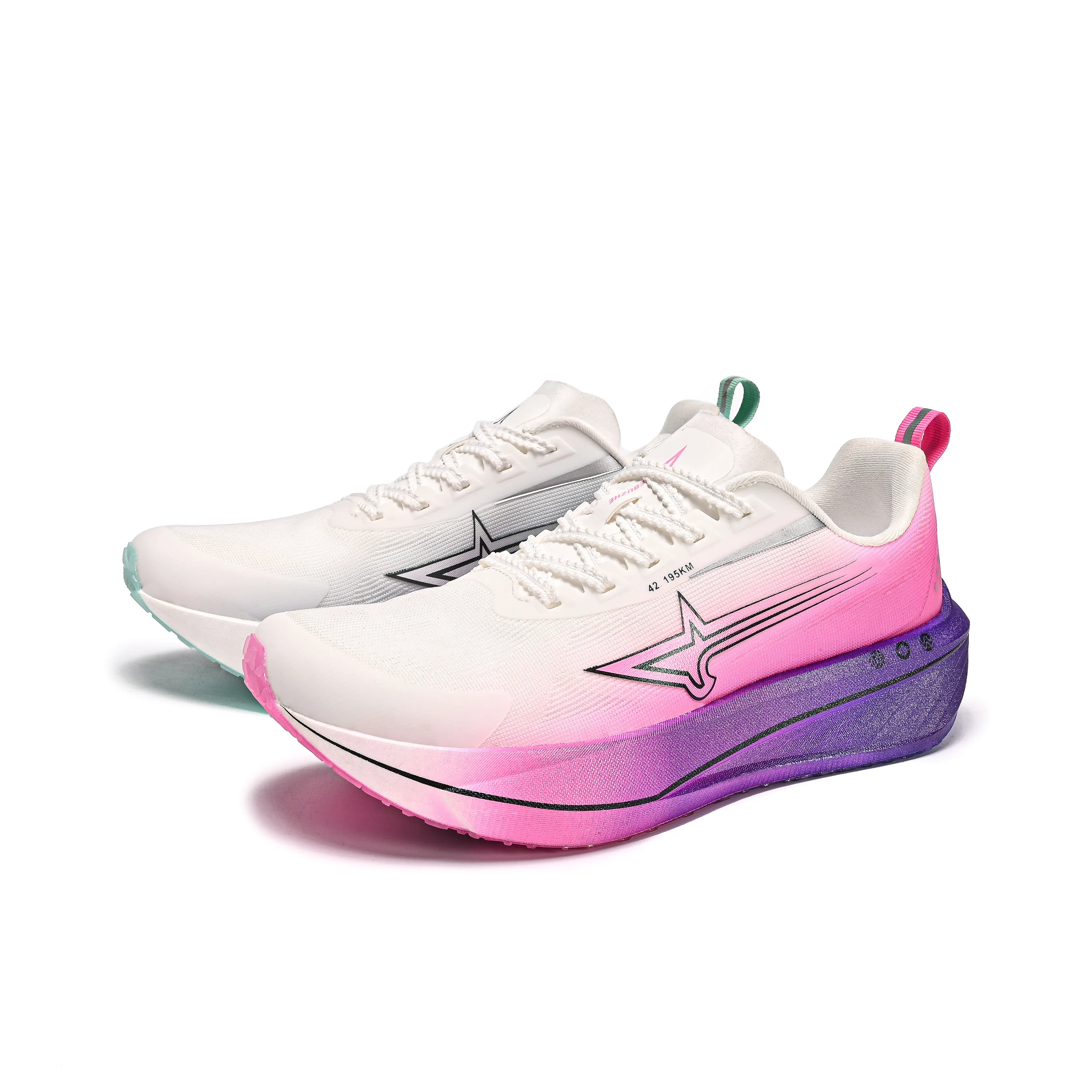 LEBUZHE Meteor 1,0 Low Топ Беговые кроссовки Мужской Несовпадающие Множество OF Фиолетовый и Красный