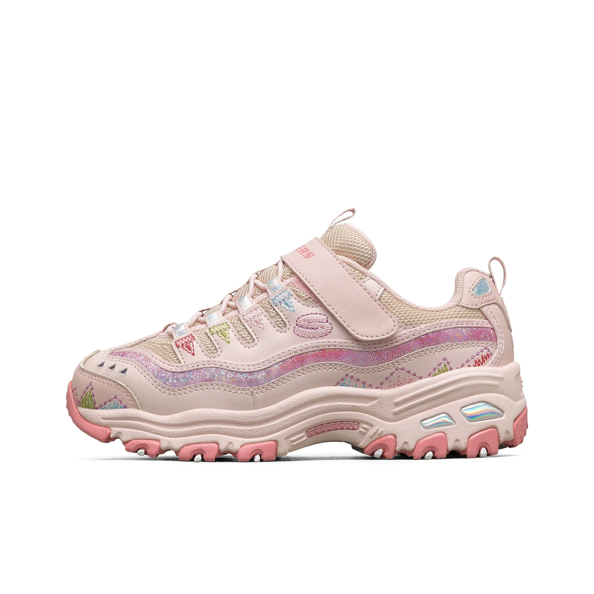 Skechers Anti Slip Wear Resistant Low Top Kids Lifestyle Shoes Pink Teenagers