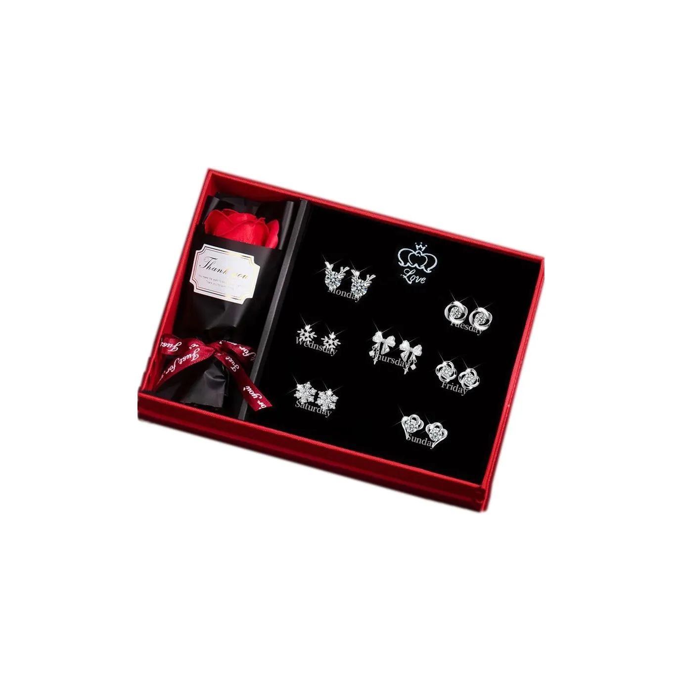 Серьги-гвоздики из серебра 925 пробы DJIN женские