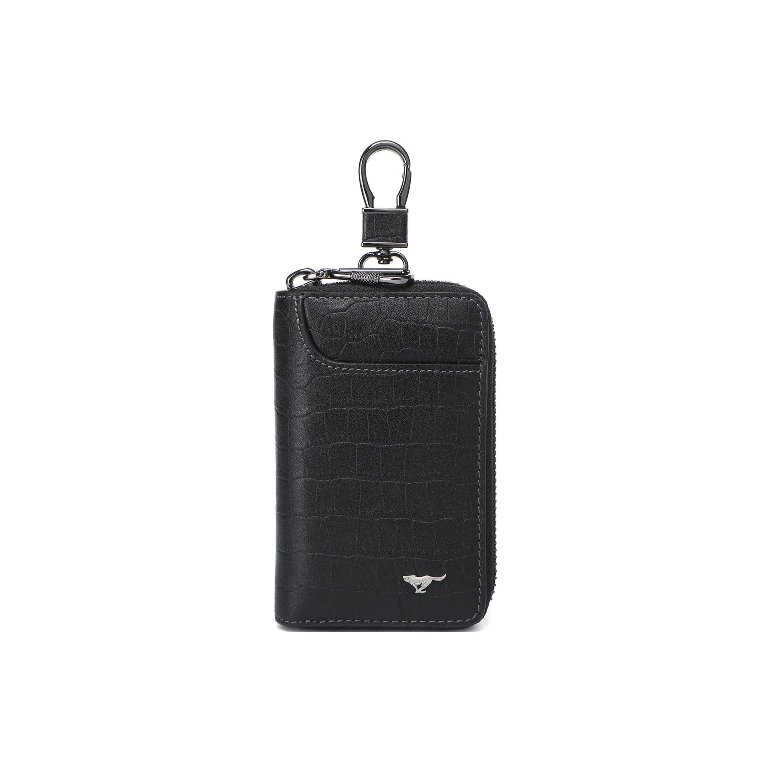 SEPTWOLVES Маленький кошелек Key Pouch из лицевой коровьей кожи мужской черный