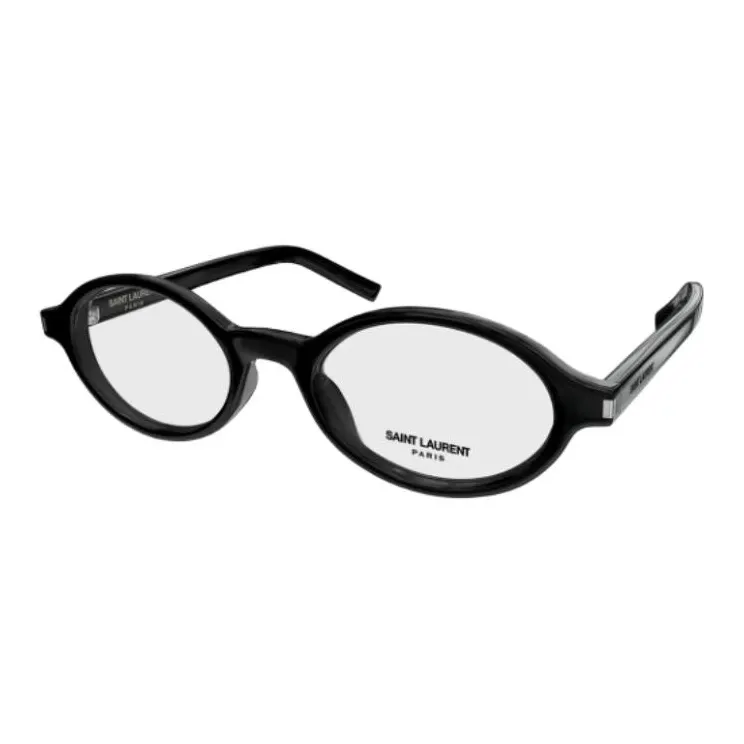 SAINT LAURENT Пластиковая оправа овал оправы для очков женские черный