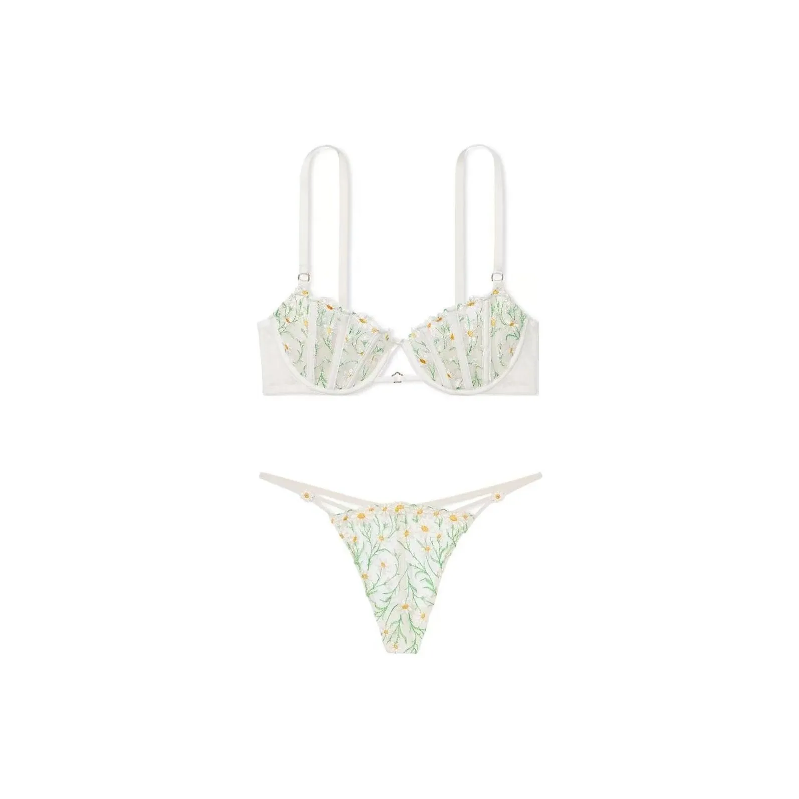 Victoria's Secret Underwear Set Women's White Embroidery