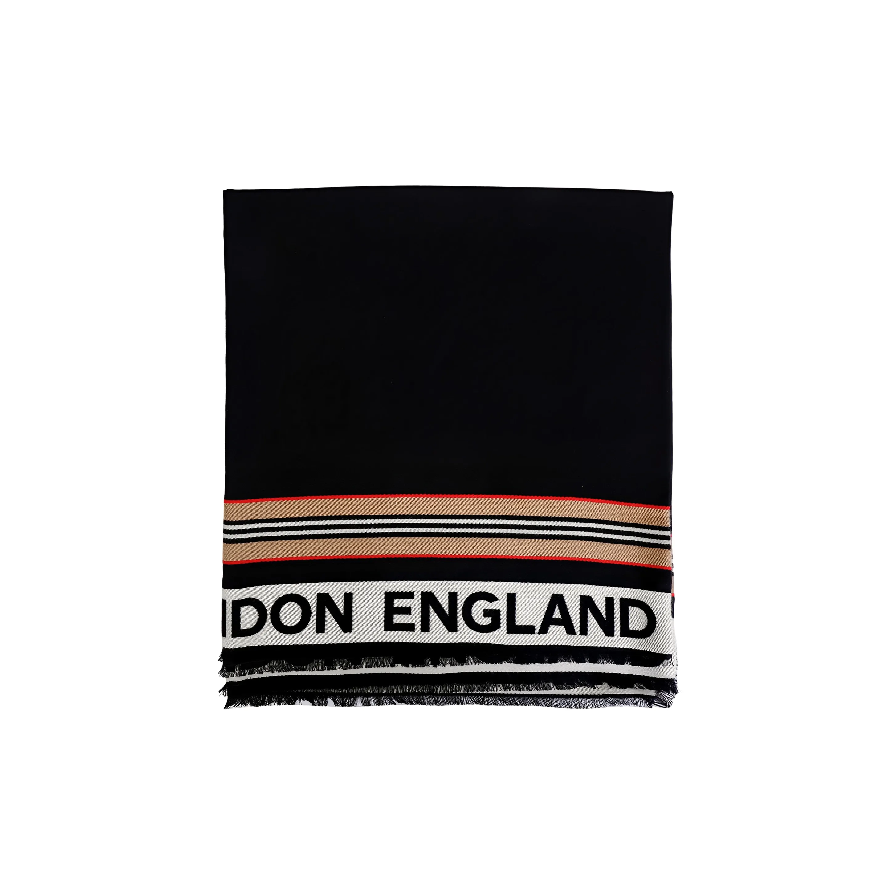 Burberry Knit Scarves Men's Black