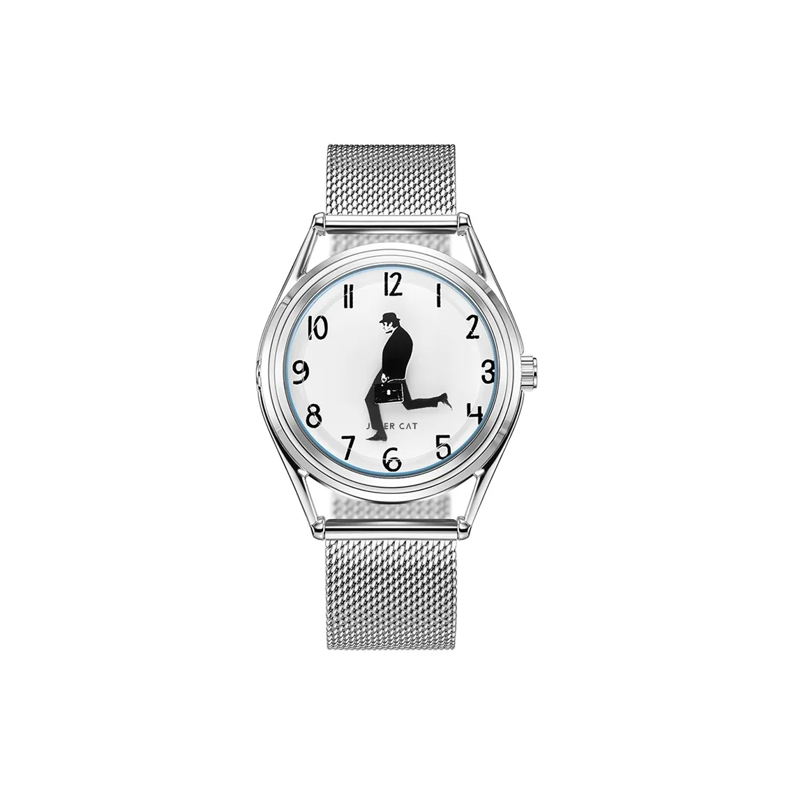 JOKER CAT Кварцевый механизм стальной ремешок унисекс синий циферблат