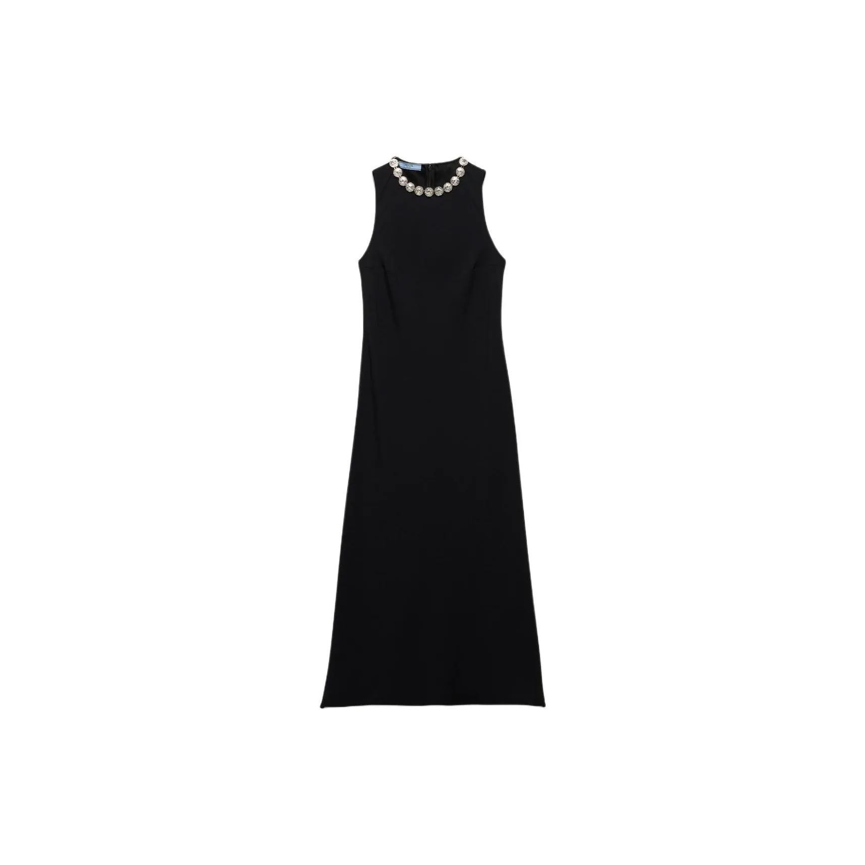 PRADA Embellished Sleeveless Midi Dress