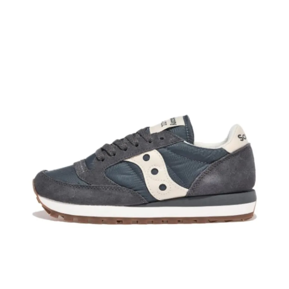 Saucony Jazz Original Anti Slip Wear Resistant Low Top Running Shoes Unisex Gray