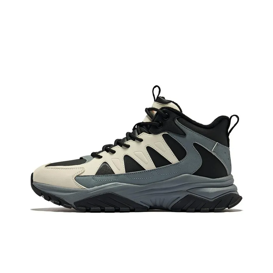 Erke Blaze 2 High-Top Hiking Shoes Men's Positive Black Floating Lime