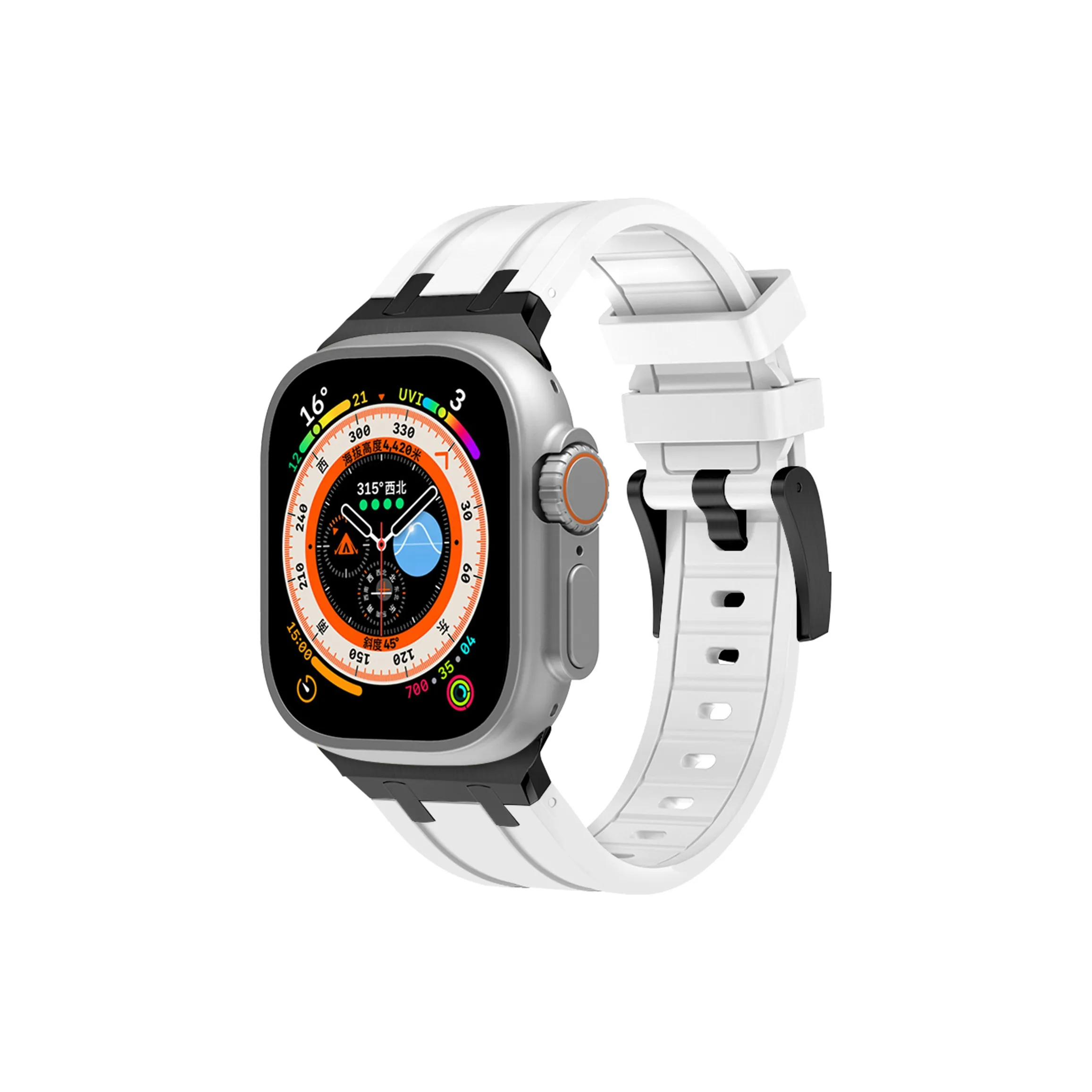ZHENGGUANG Watch Band Apple Compatibility Silicone Material