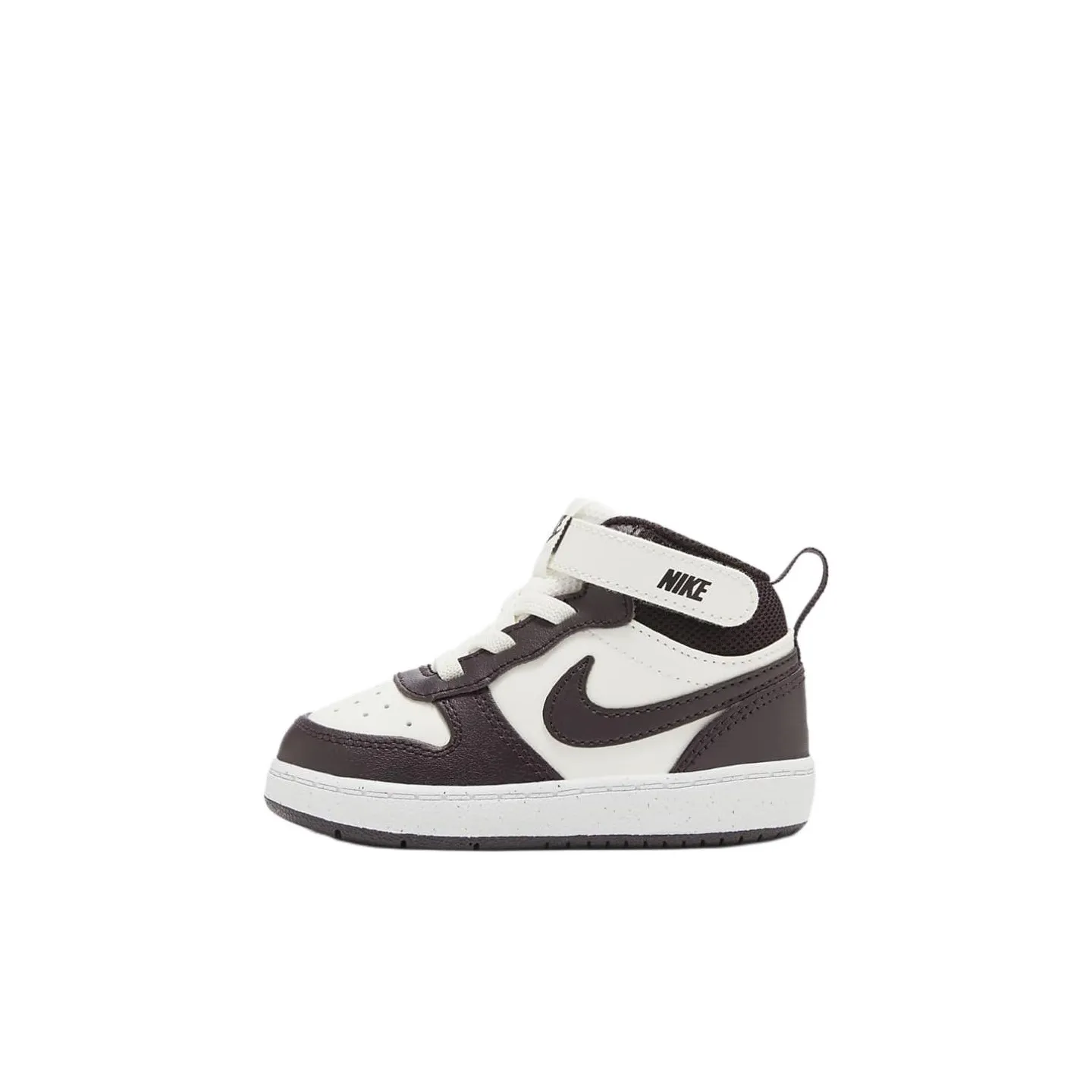 Nike Court Borough 2 Устойчивый к истиранию MID Топ Обувь для малышей Белый-коричневый Infant And Toddler
