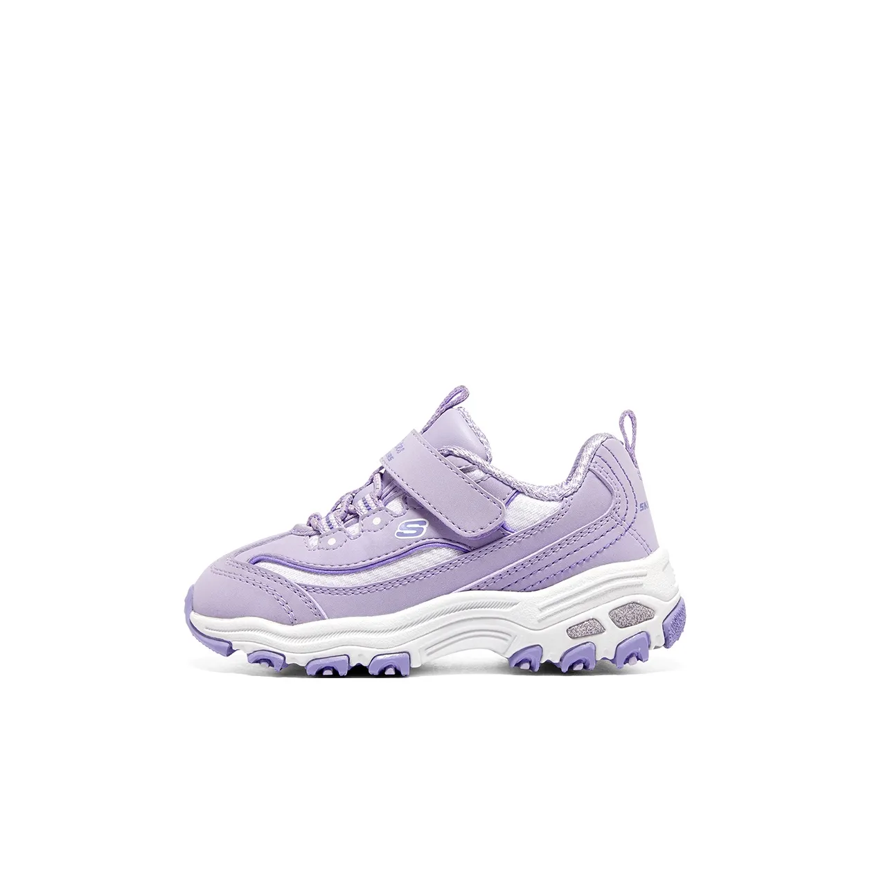 Skechers Slip-resistant Амортизация и Дышащие Детские Лайфстайл Обувь Лаванда Для Детей Возрастом 3-7 Лет