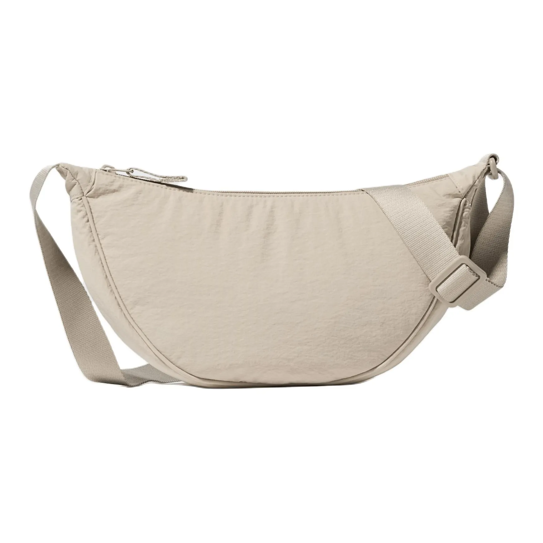 UNIQLO Polyamide Dumpling Bag, Shoulder Bag, Crossbody Bag Unisex Dark Beige