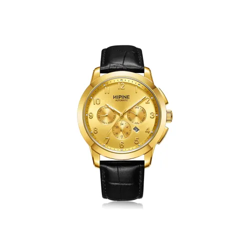 HIPINE Механический Movement Мужские Explore Home Series Часы 43 мм Золотые