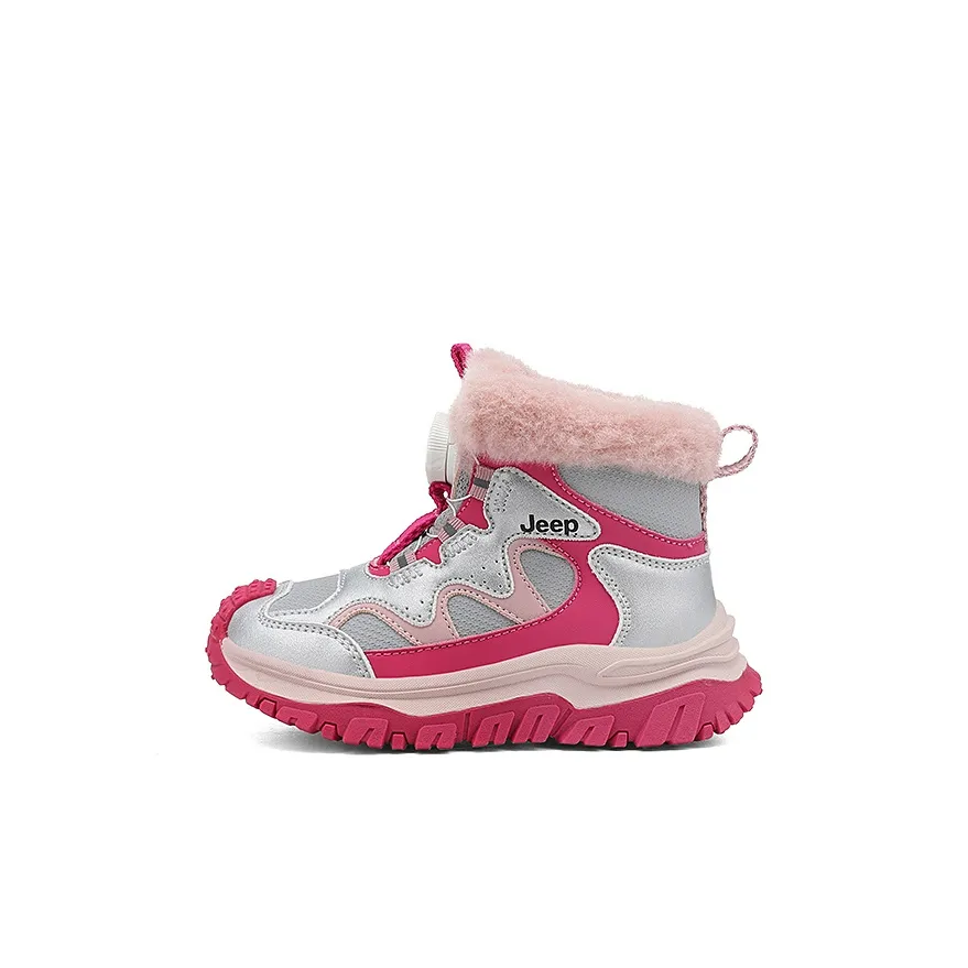 JEEP Высокие Топы Детские Ботинки Star Diamond Серебряный Розовый Детский