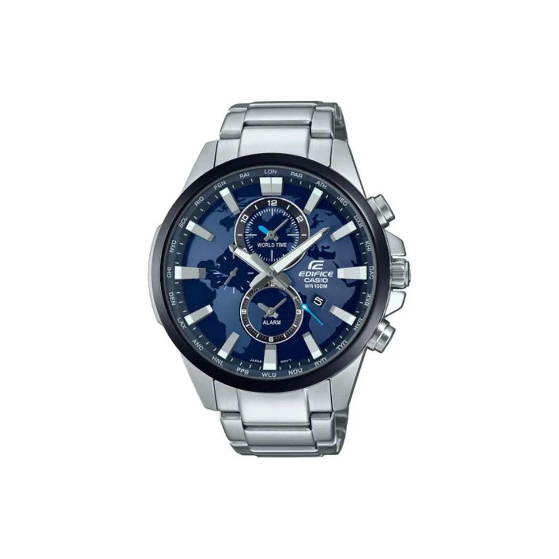 CASIO EDIFICE Collection Кварцевый механизм нержавеющая сталь ремешок мужские часы синий циферблат