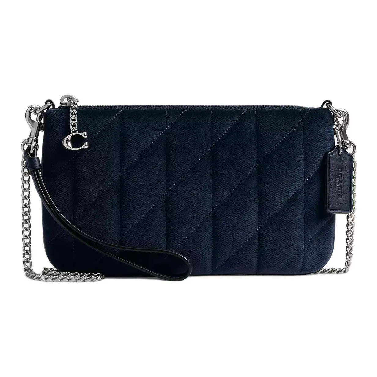 COACH Velvet Crossbody Bag Shoulder Bag Medium Size Women's Black
