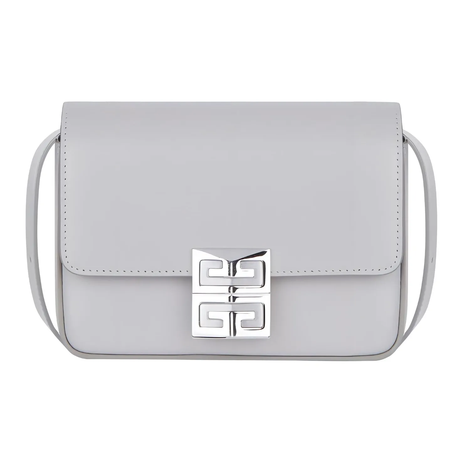GIVENCHY 4G Cow Leather Shoulder Bag, Crossbody Bag Trumpets Women's Gray
