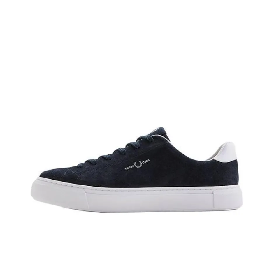 FRED PERRY Low Top Skateboard Shoes Men's Marine Blue