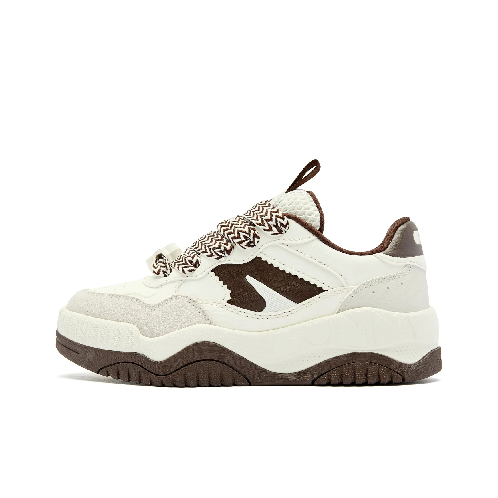 QIAODAN Panda Скейтборд Кроссовки Низкие Сливочно-Белые/Лунные Женские