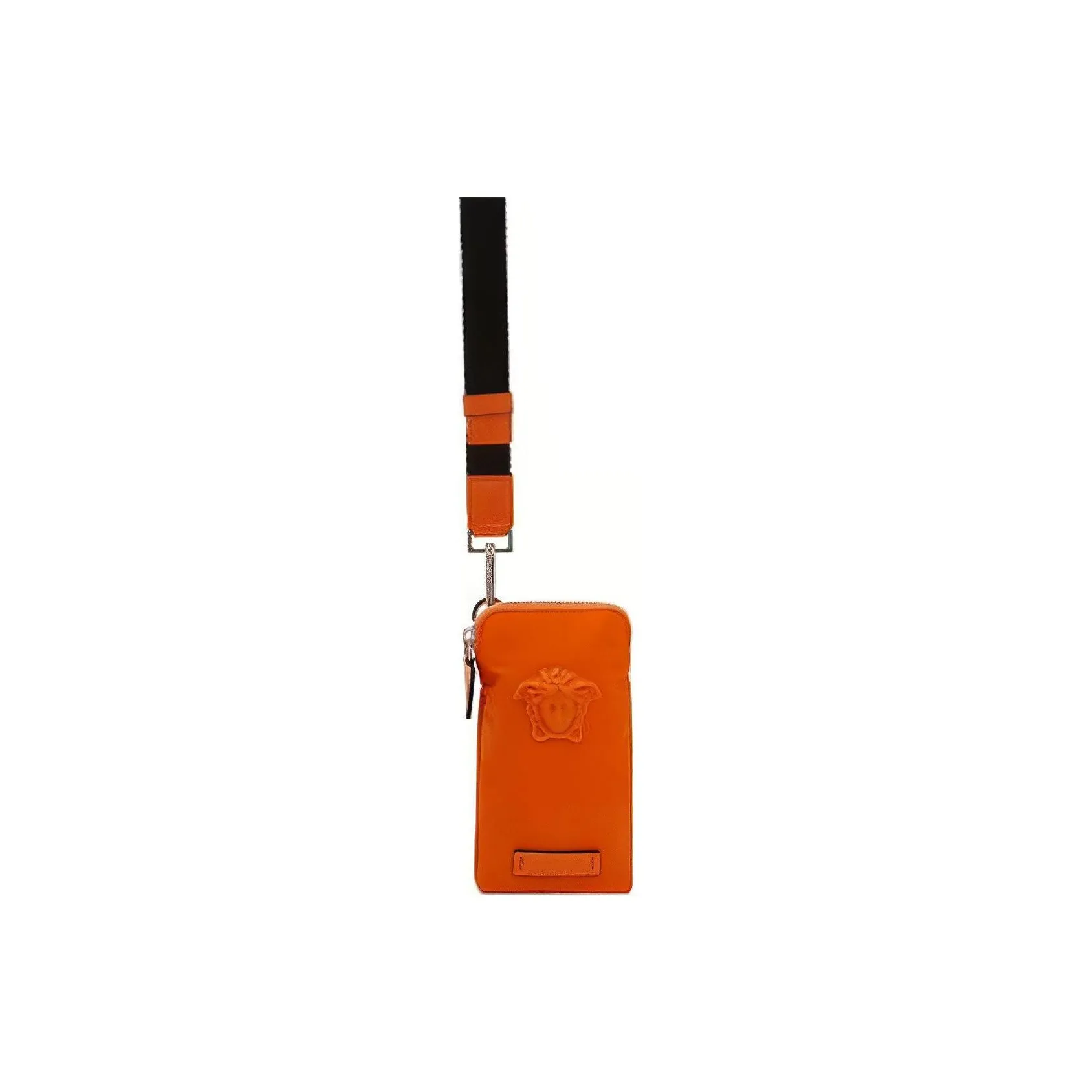 VERSACE Nylon Crossbody Bags Cell Phone Pouch Men's Orange