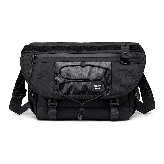 Glimpse Нейлоновая ткань сумка через плечо мужская черная