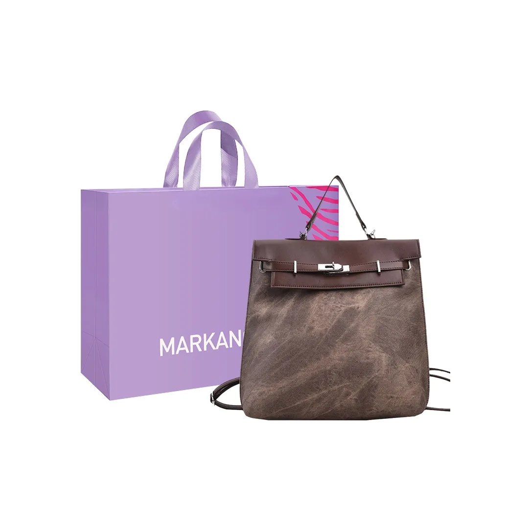 MARKANGARO ПУ (полиуретан) Сумка Kelly Сумка Рюкзак Большой Женские Кофе Синий Грязь