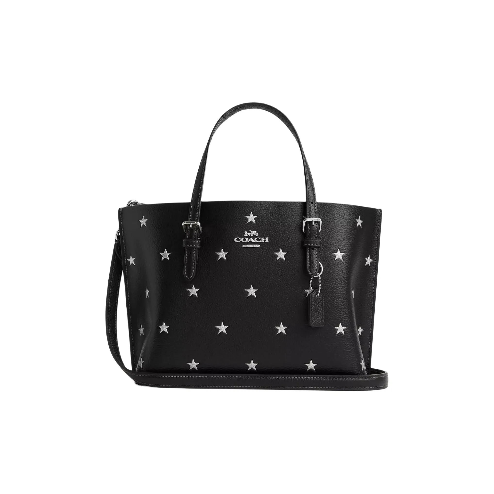 COACH Molly Refined Pebbled Leather Tote Bag Shopping Bag Shoulder Bag Crossbody Bag Handbag Medium Size Women's Black