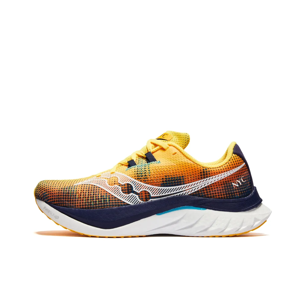 Saucony Endorphin Speed Brown 4 Устойчивые к истиранию Низкие Беговые кроссовки Мужские Желто-белые Синие