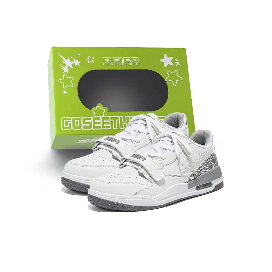 BEIER Stars Collection Couple Versatile Height Increasing Slip-Resistant Low-Top Skateboard Shoes Unisex